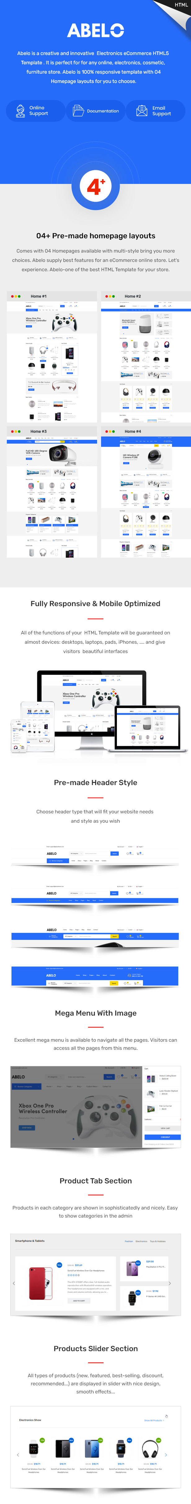 Abelo – Electronics eCommerce HTML5 Template - 1