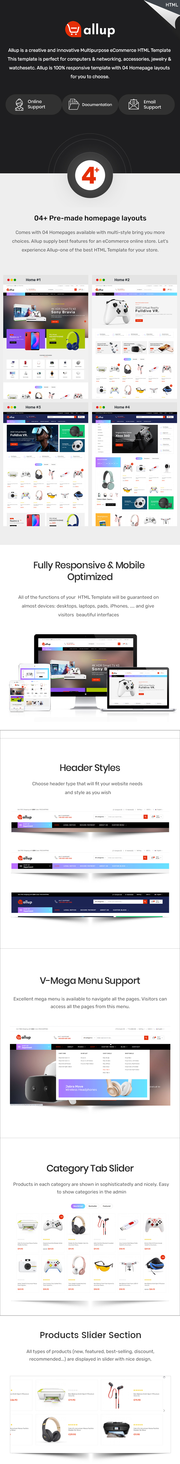 Allup – Electronics eCommerce HTML5 Template - 1