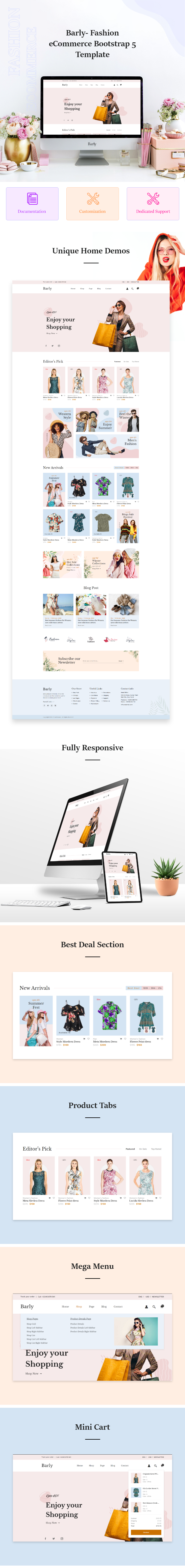 Barly - Fashion Boutique eCommerce Website Template - 1
