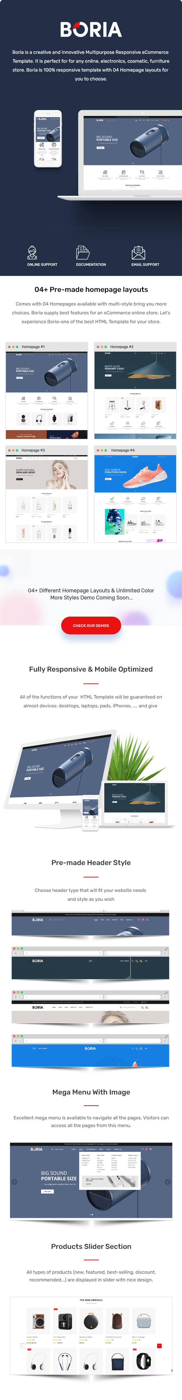 Boria - Multipurpose Responsive eCommerce HTML Template - 1