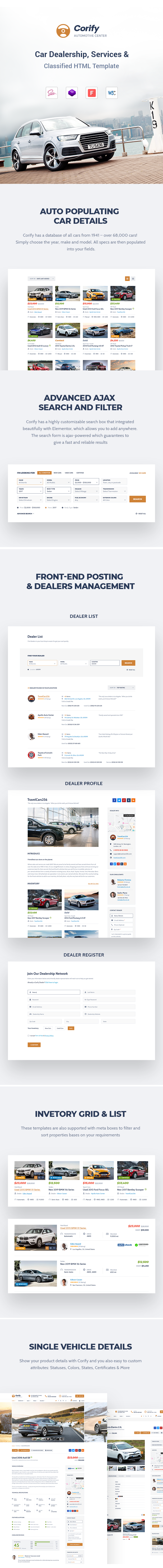 Corify - Car Dealership, Services & Classified HTML Template - 1