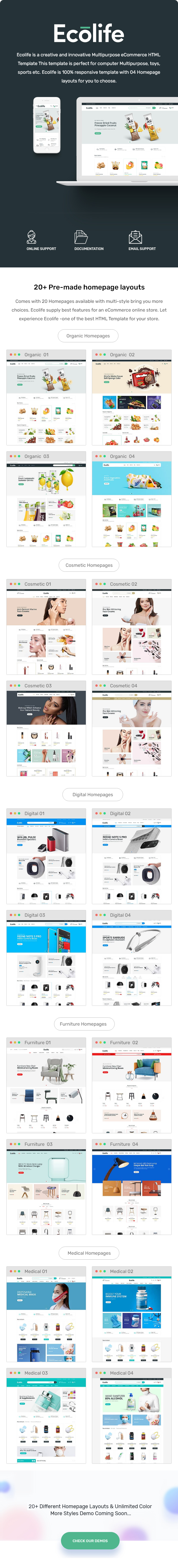 Ecolife – Multipurpose eCommerce HTML Template - 1