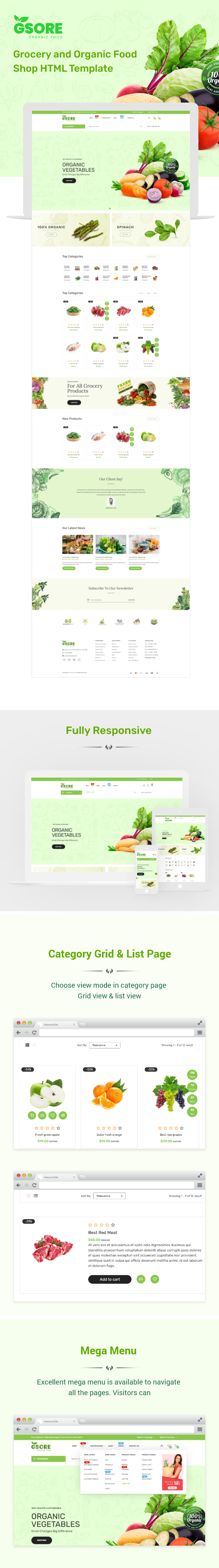 Gsore - Grocery and Organic Food Shop HTML Template - 1