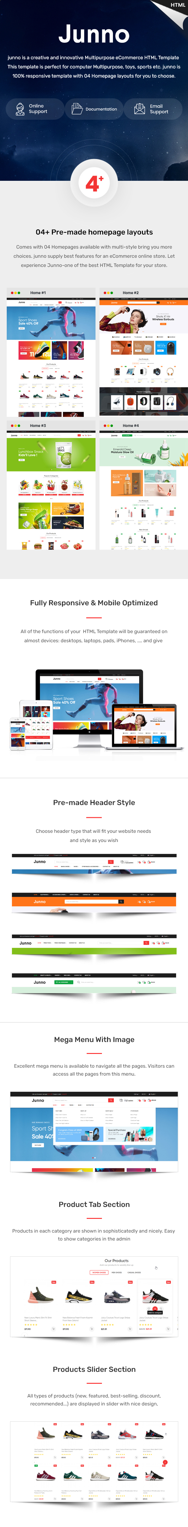 Junno – Multipurpose eCommerce HTML Template - 1