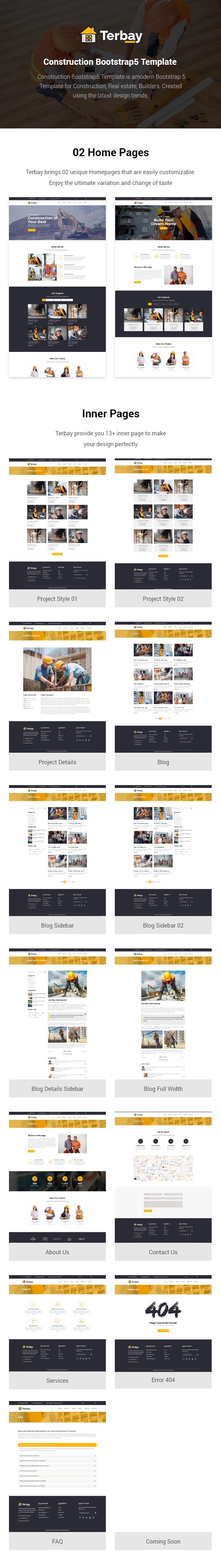 Building Company HTML Template with Responsive - Terbay - 1